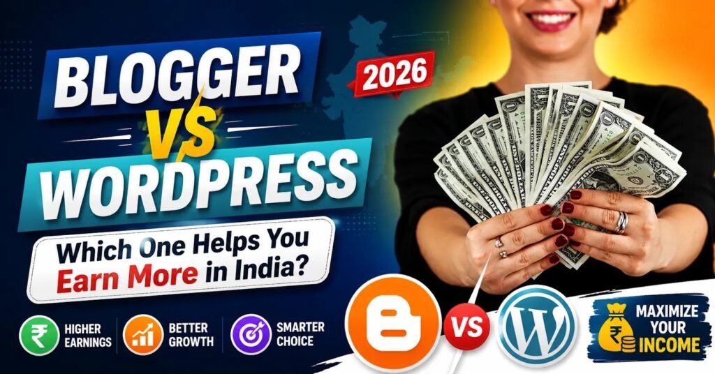 Blogger Vs WordPress 2026 Which One Helps You Earn More In India 1 1024x536