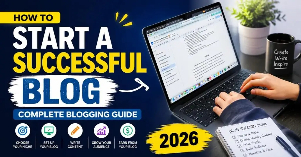 How To Start A Successful Blog Complete Blogging Guide 2026 1 1024x536