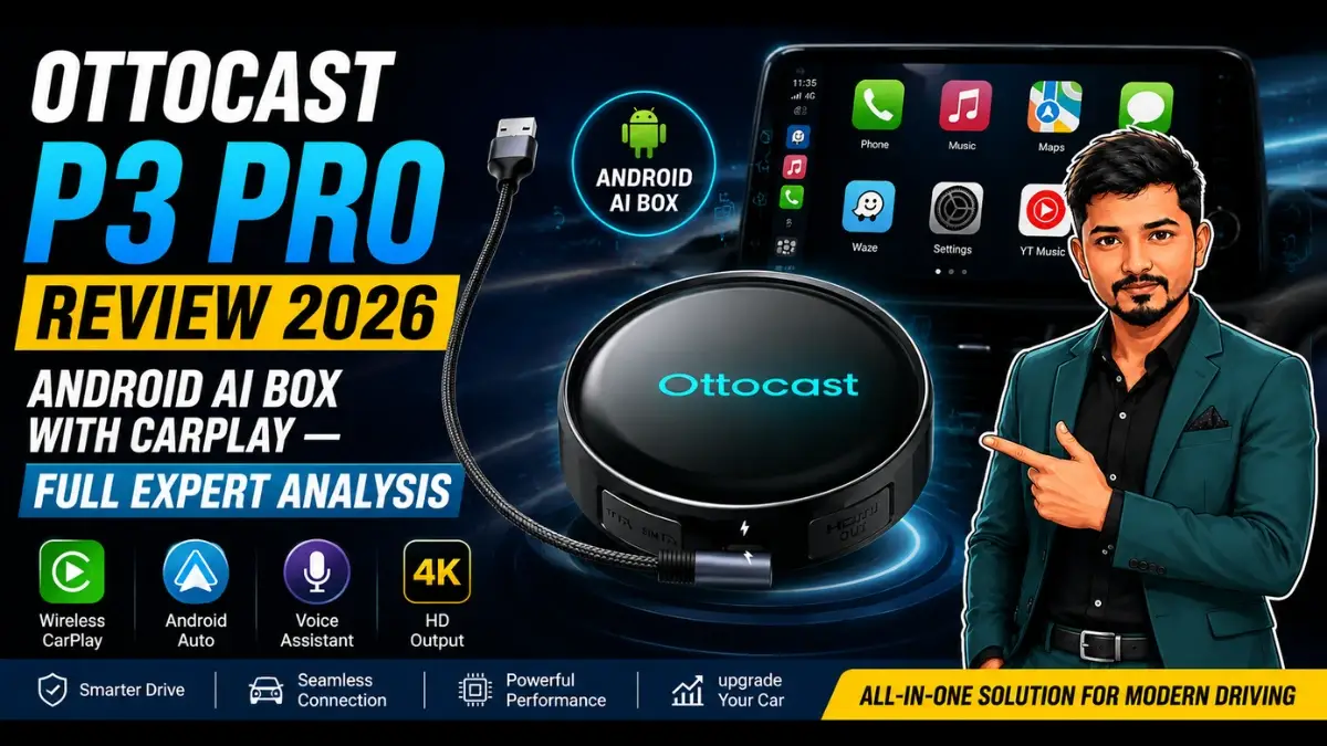 Ottocast P3 Pro Review 2026: Android AI Box With CarPlay