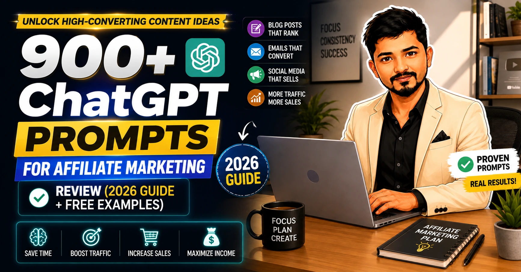900+ ChatGPT Prompts for Affiliate Marketing Review (2026 Guide + Free Examples)